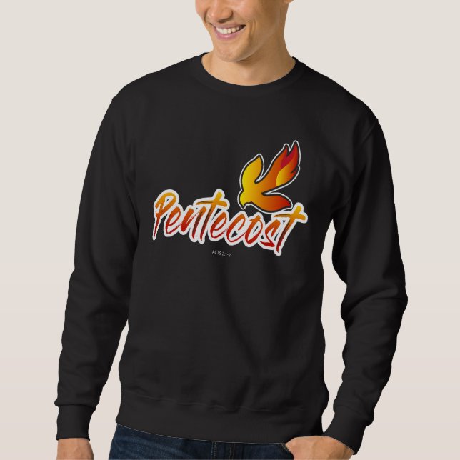Sudadera Christian Pentecost Acts 2 Holy Spirit Flame Taile (Anverso)