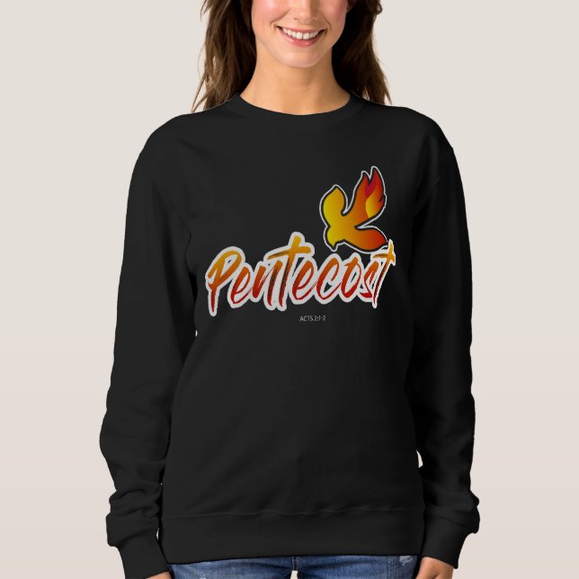 Sudadera Christian Pentecost Acts 2 Holy Spirit Flame Taile (Anverso)