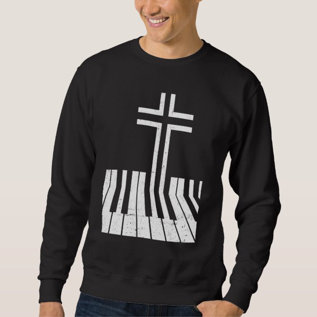 Sudadera Christian Piano Player Funny Design Piano Teacher  (Anverso)
