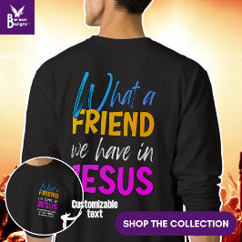 Sudadera Christian QUÉ AMIGO TENEMOS EN JESÚS