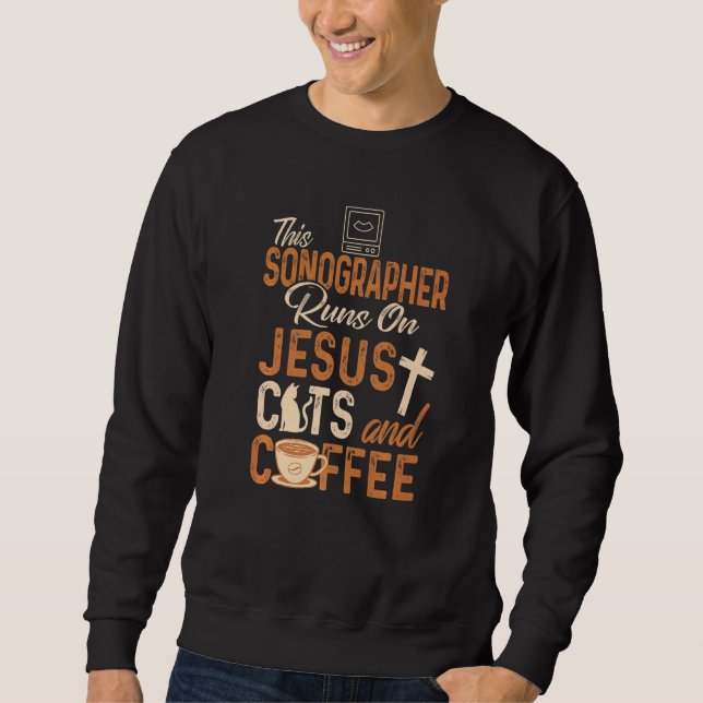 Sudadera Christian Sonographer  Jesus Coffee  Sonography (Anverso)