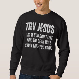 Sudadera Christian Try Jesus Mensaje Iglesia Religiosa