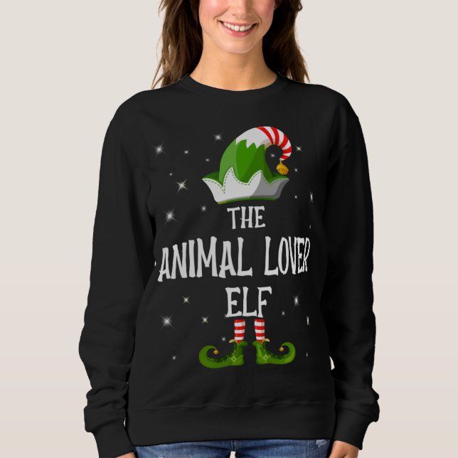 Sudadera Christm, grupo de juego de la familia de los elfos (Anverso)