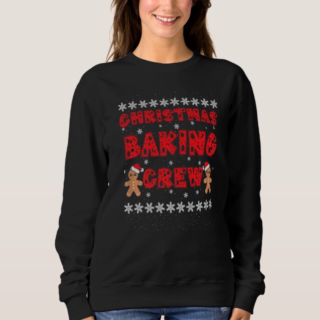 Sudadera Christmas Baking Crew Gingerbread Men with Xmas Ha (Anverso)