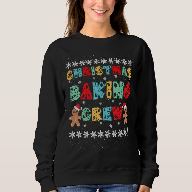 Sudadera Christmas Baking Crew Gingerbread Men with Xmas Ha (Anverso)