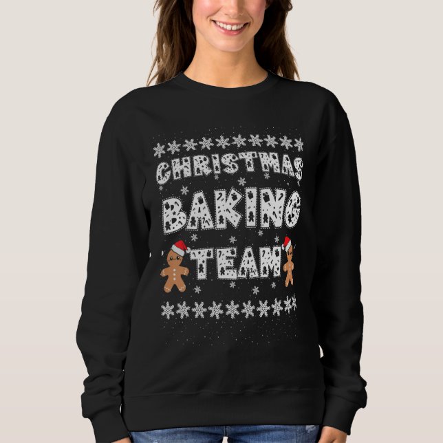 Sudadera Christmas Baking Team Gingerbread Men With Xmas Ha (Anverso)