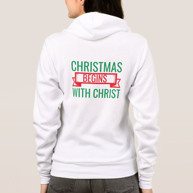 Sudadera Christmas Begins with Christ-15523 T-Shirt (Reverso)