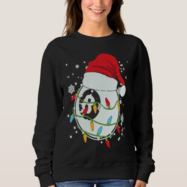 Sudadera Christmas Billiard Funny Christmas Lights Xmas (Anverso)