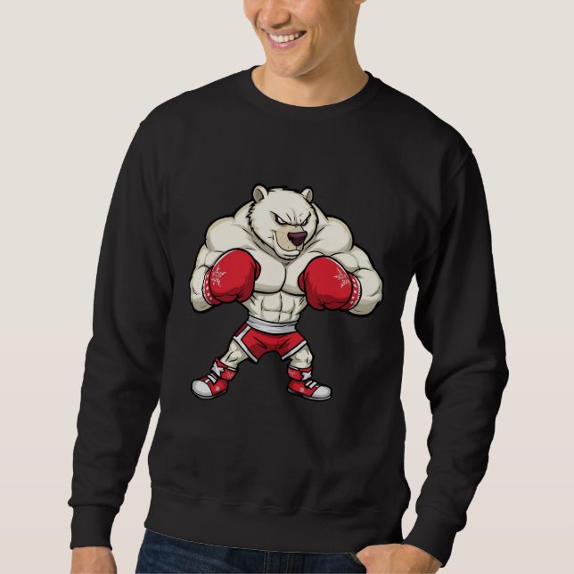 Sudadera Christmas Boxing Bear – Holiday Fighter Tee (Anverso)