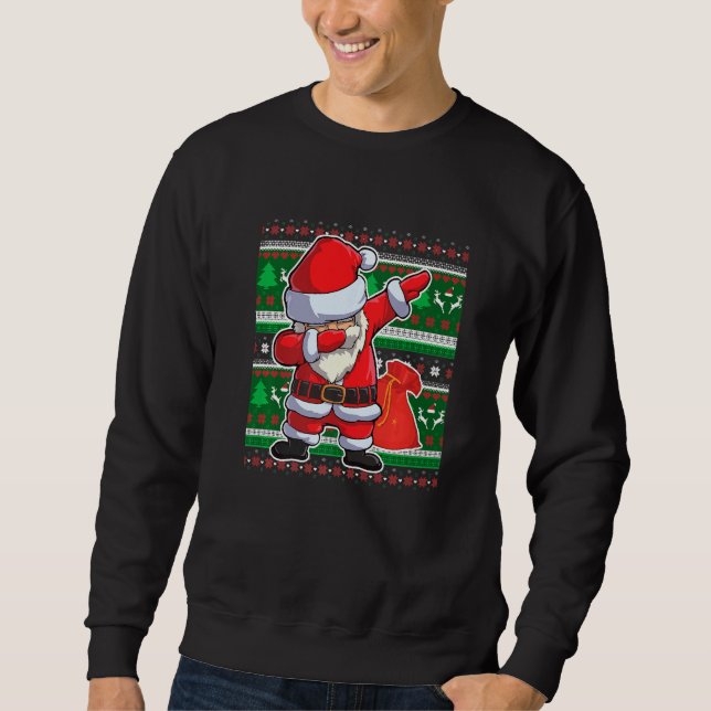 Sudadera Christmas Boys Dabbing Santa Claus Girls  Xmas Dab (Anverso)