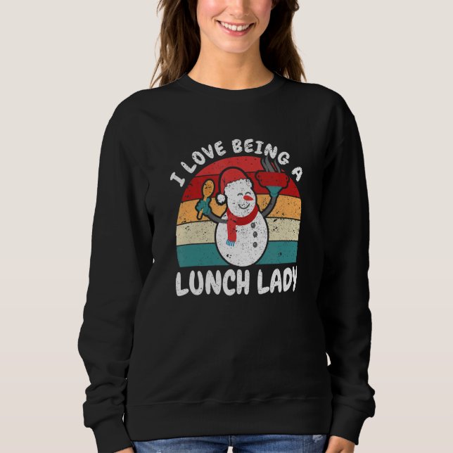 Sudadera Christmas Chef Snowman Xmas Ladys I Love Being A L (Anverso)