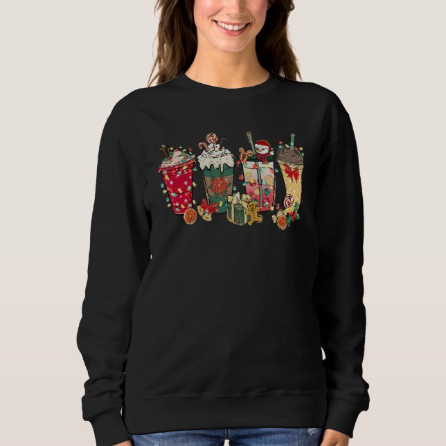 Sudadera Christmas Coffee Latte Spice Matching Family Pjs P (Anverso)