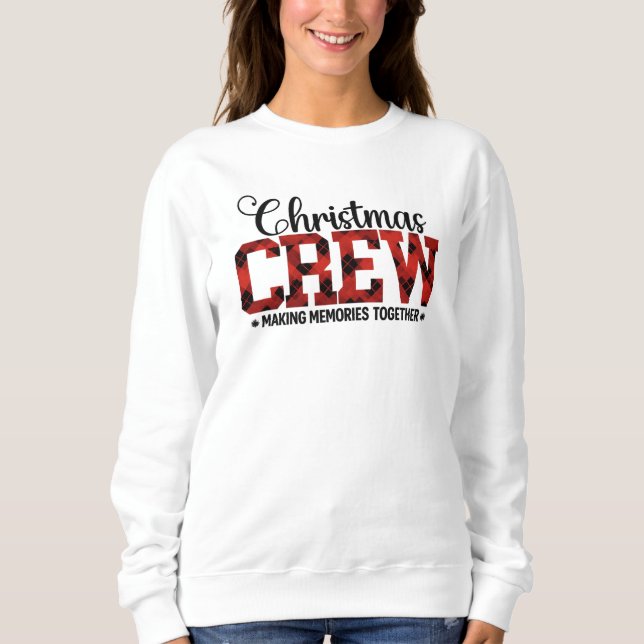 Sudadera Christmas CREW – Buffalo Plaid Matching Family (Anverso)