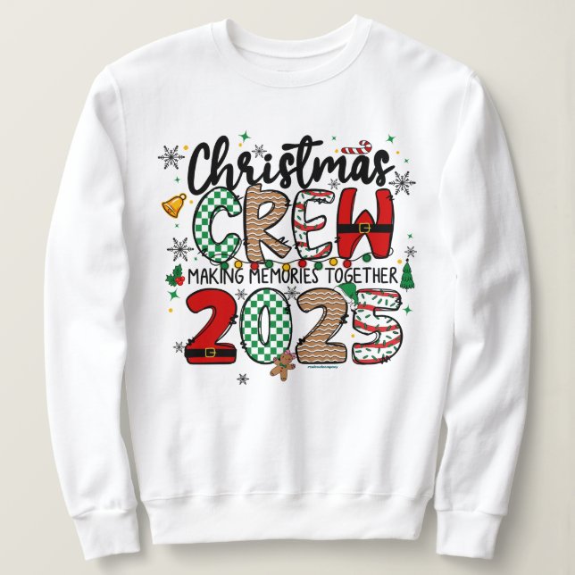 Sudadera Christmas Crew Holiday Sweatshirt (Anverso del diseño)