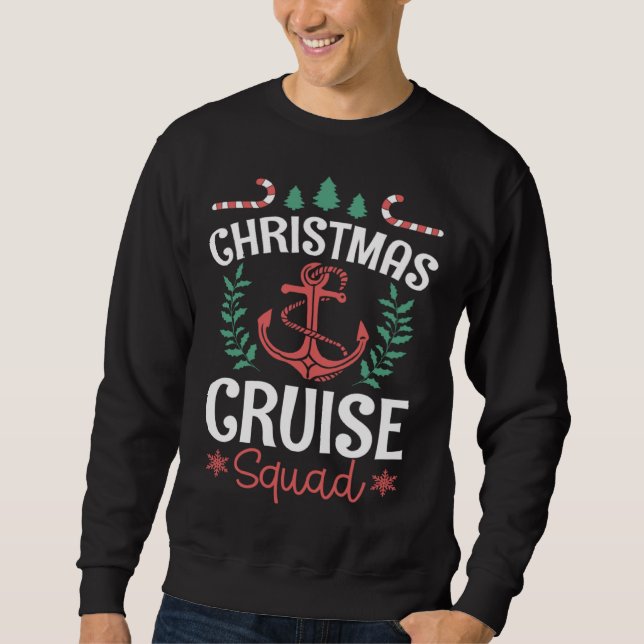 Sudadera Christmas Cruise Squad Matching Family X Mas Crew  (Anverso)