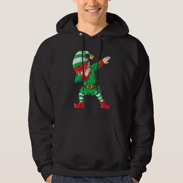 Sudadera Christmas Dabbing Elf Squad Boys Men Xmas Family M (Anverso)