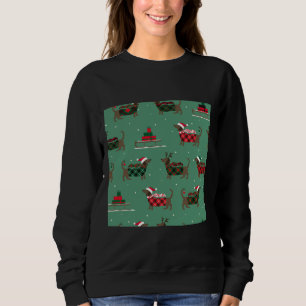 Sudadera Christmas Dachshunds And Sleighs