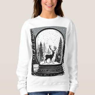 Sudadera Christmas deer ans trees sweat-shirt for women