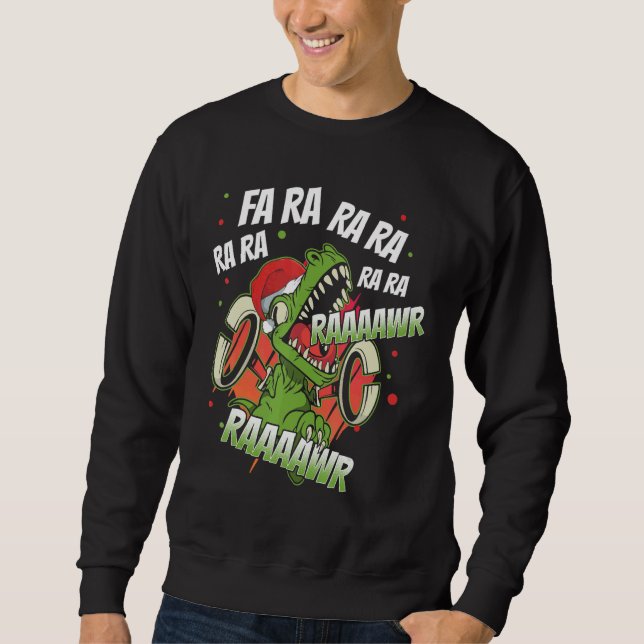 Sudadera Christmas Dinosaur Fa Ra Ra Ra Rawr Rex  Xmas Boys (Anverso)