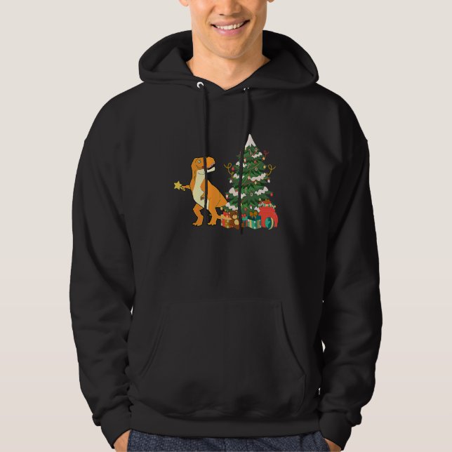 Sudadera Christmas Dinosaur rex  Holiday Season Xmas (Anverso)
