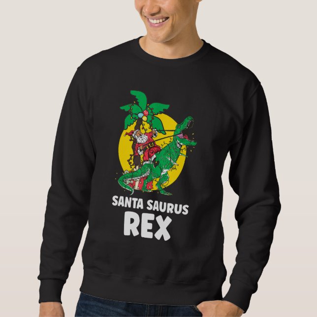 Sudadera Christmas Dinosaur Santasaurus Rex Holiday Xmas PJ (Anverso)
