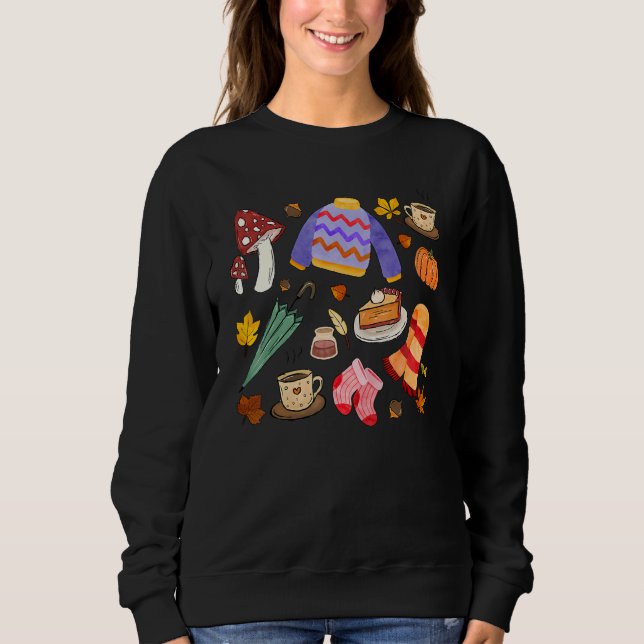 Sudadera Christmas Doodles Tis' The Season Retro Funy Cooki (Anverso)