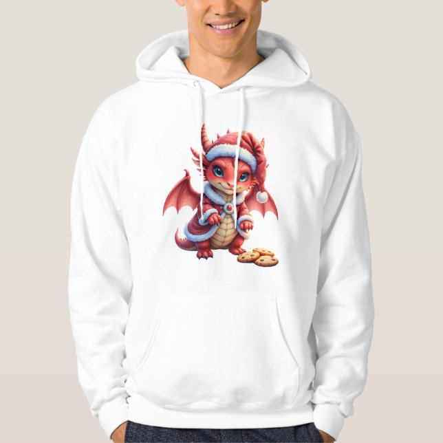Sudadera Christmas dragon, too cute to arrest,  (Anverso)