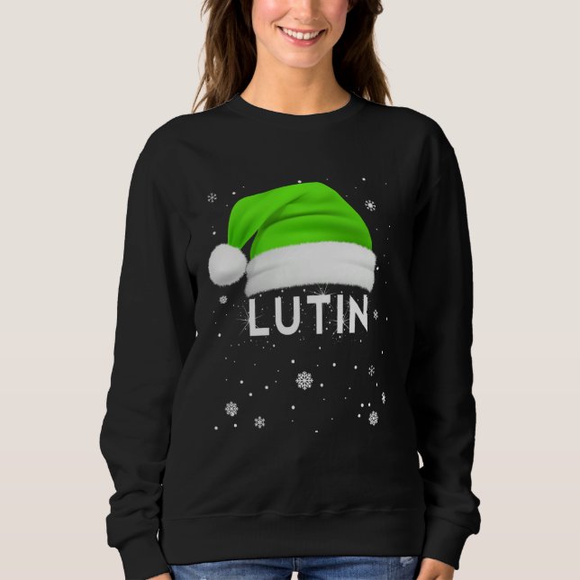 Sudadera Christmas Elf Pyjamas  for Children Mom or Dad (Anverso)