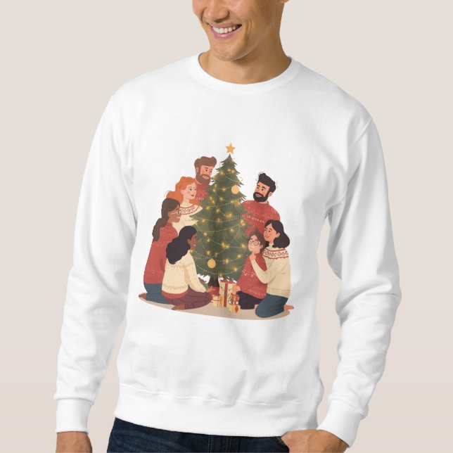 Sudadera Christmas Family & Friends Cozy Holiday Sweatshirt (Anverso)