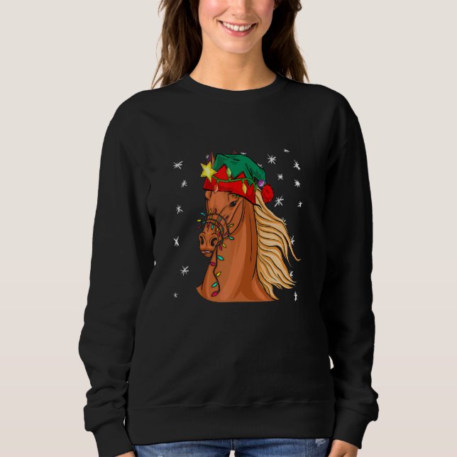 Sudadera Christmas for men women kids ELF Horse (Anverso)