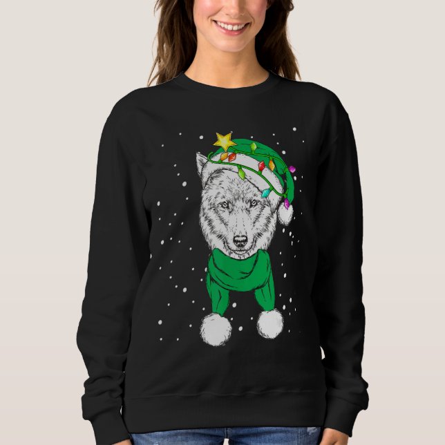 Sudadera Christmas for men women kids ELF Wolf (Anverso)