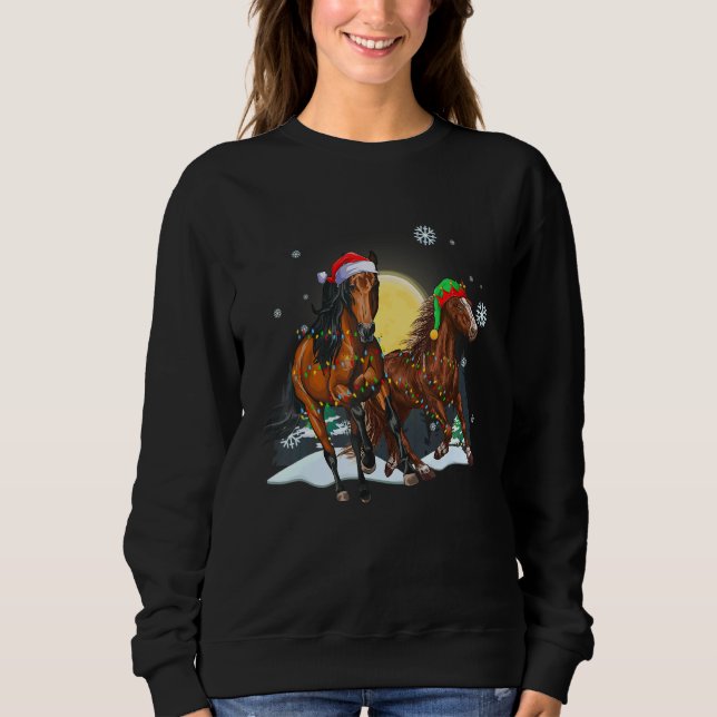 Sudadera Christmas for men women kids Santa ELF Horse (Anverso)