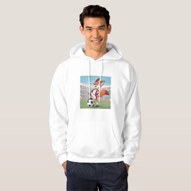 Sudadera Christmas Fox Playing Football (Anverso completo)