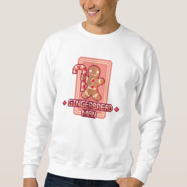 Sudadera Christmas Gingerbread Man Pixel Art Design (Anverso)