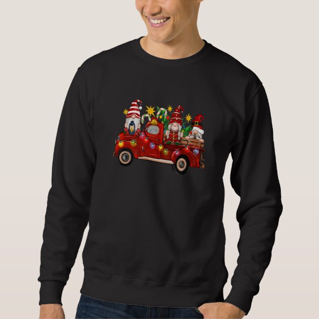 Sudadera Christmas Gnomes On Truck Christmas Light Merry Ch (Anverso)