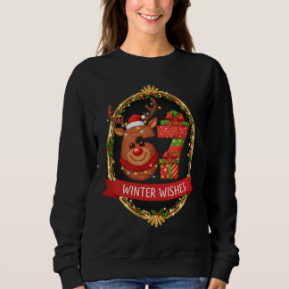 Sudadera Christmas Graphic Santa Claus Reindeer Six Seven