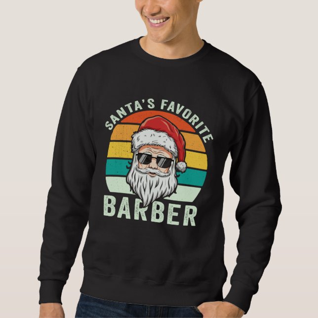 Sudadera Christmas Hairdresser Hairstylist Santa s Favorite (Anverso)