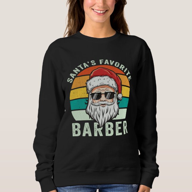 Sudadera Christmas Hairdresser Hairstylist Santa s Favorite (Anverso)