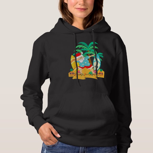 Sudadera Christmas in July Dabbing Santa  Tropical Christma (Anverso)