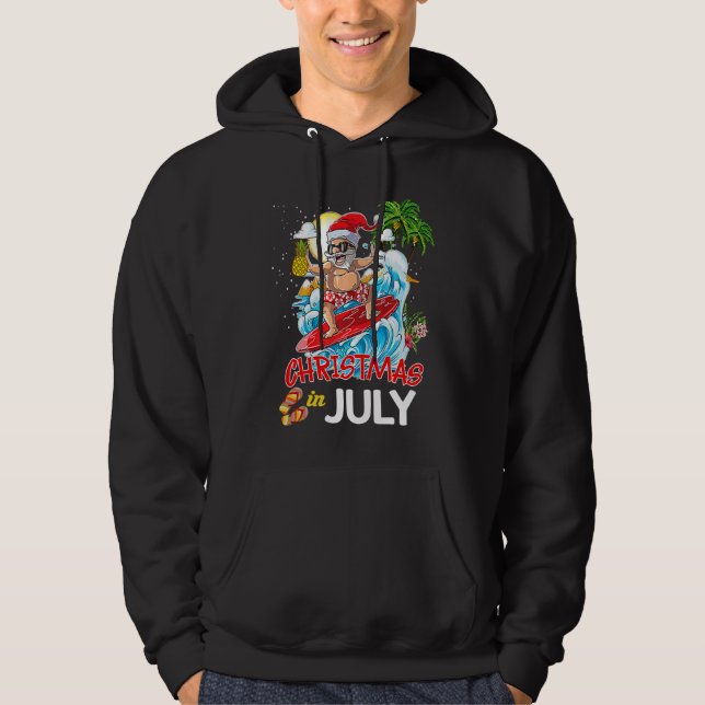 Sudadera Christmas In July Party Costume Clothing Santa Sur (Anverso)