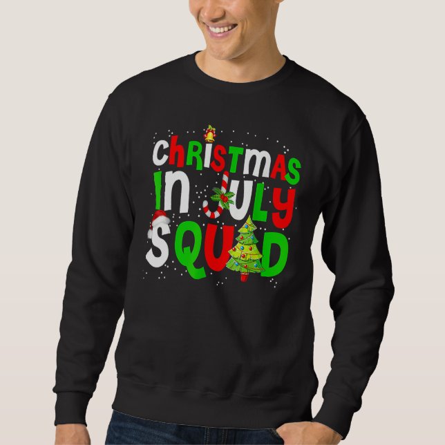Sudadera Christmas In July Squad Summer Xmas Men Women Kids (Anverso)