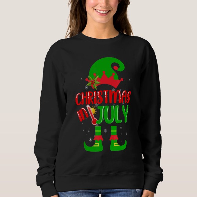 Sudadera Christmas In July  Summer Elf Santa Xmas (Anverso)