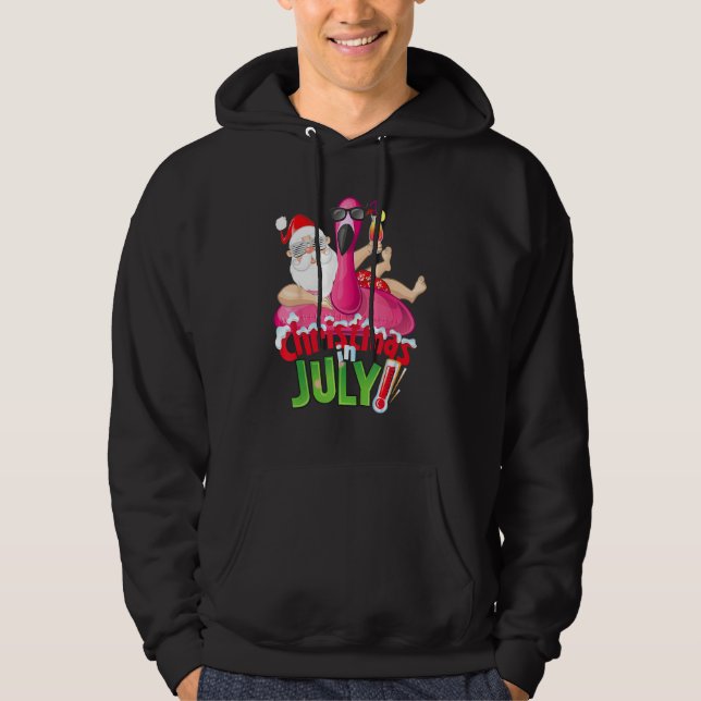 Sudadera Christmas In July  Summer Flamingo Float Xmas 1 (Anverso)