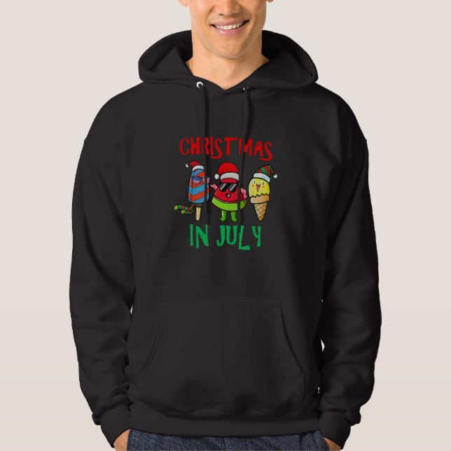 Sudadera Christmas In July Watermelon Ice Pops Xmas Santa H (Anverso)