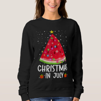 Sudadera Christmas In July Watermelon Santa Summer Tree