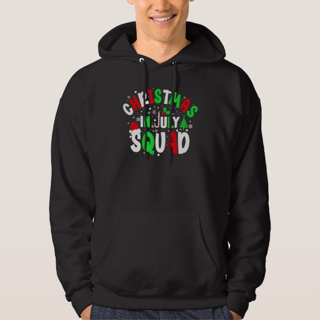 Sudadera CHRISTMAS IS JULY Shirt Santa Hat Summer Beach Vac (Anverso)