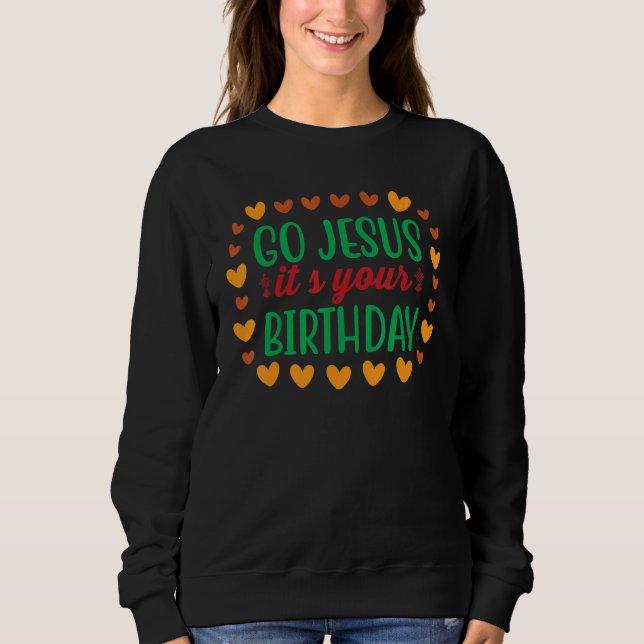 Sudadera Christmas Jesus Cookies Mistletoe Snowman Present (Anverso)