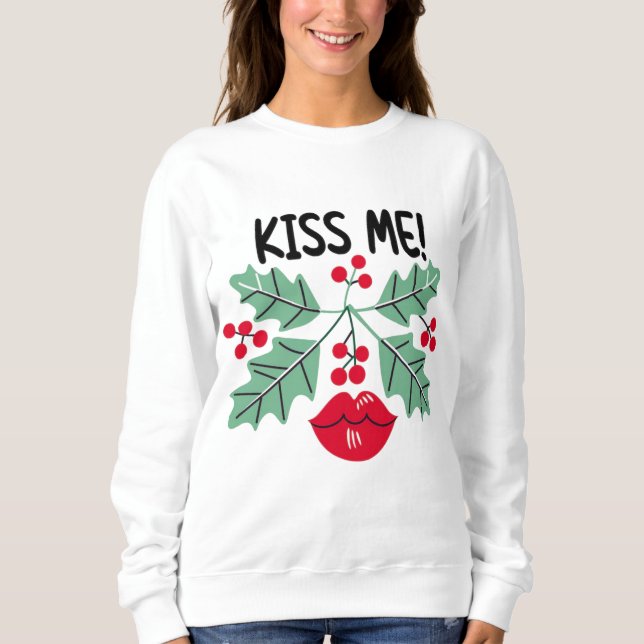 Sudadera Christmas Kiss 2025 Funny Cool T-Shirt Gift (Anverso)