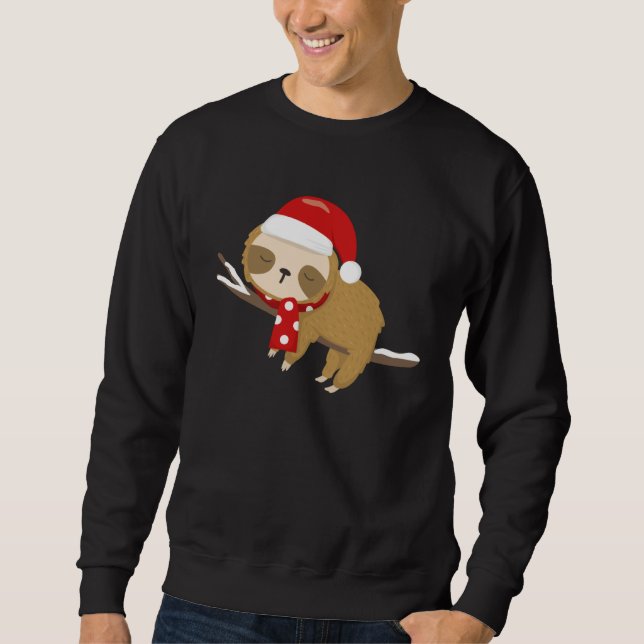 Sudadera Christmas Lazy Sloth My Spirit Animal  Xmas (Anverso)