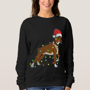 Sudadera Christmas Lights Boxer Dog Lover Funny Gift